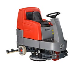 Ride on scrubber drier